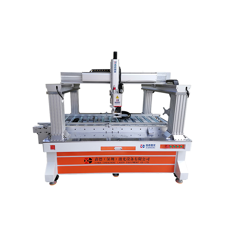 Xinde laser delivery site: automatic through-type lithium battery laser welding machine delivery